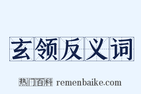 玄领反义词是什么意思的图片
